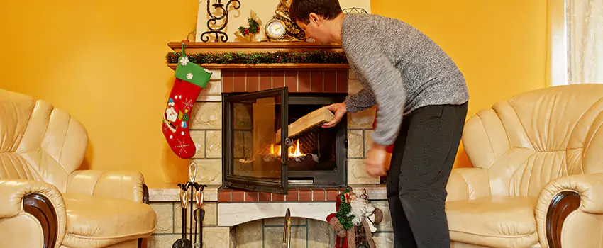 Rusted Metal Fireplace Restoration in Hanford, California